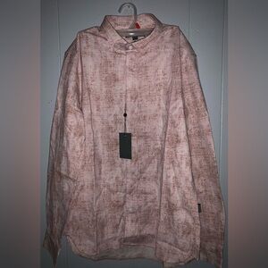 John Varvatos Mens Rodney  Button Shirt  NWT SIZE SMALL (Worn Mauve)